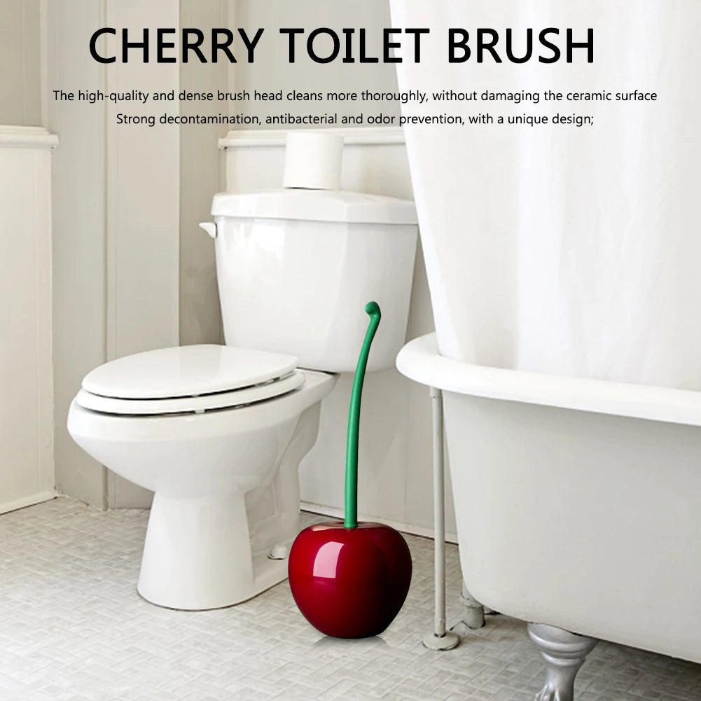 Kreative Kirsch Förmige Toiletten Bürste Und Halter Basis Toiletten Schüssel Bürste Combo Set Langer Griff Haushalt Bad Reinigungs Bürste