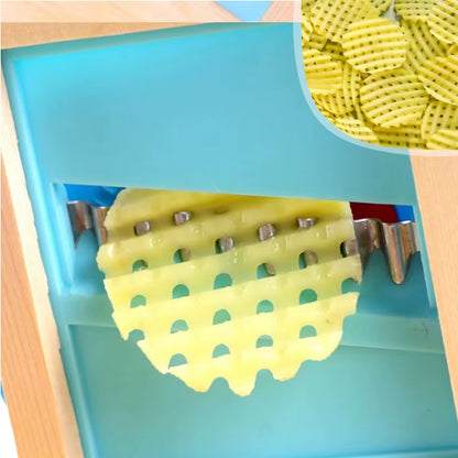 🥔 Edelstahl Pommes-Gitter – Kartoffel- & Gemüseschneider für knusprige Sticks & Chips