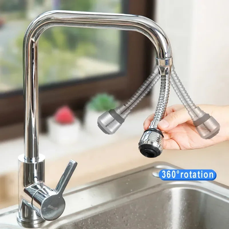 360° Drehbarer Wasserhahn-Aufsatz mit 2 Modi – Hochdruck & Wassersparend!