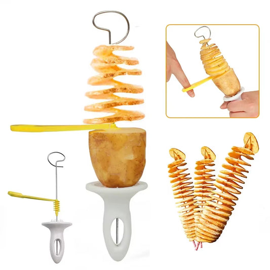 🥔 Spiral-Kartoffelschneider – Wirbelwind-Turm-Maschine für kreative Gemüsesnacks & Küchenideen